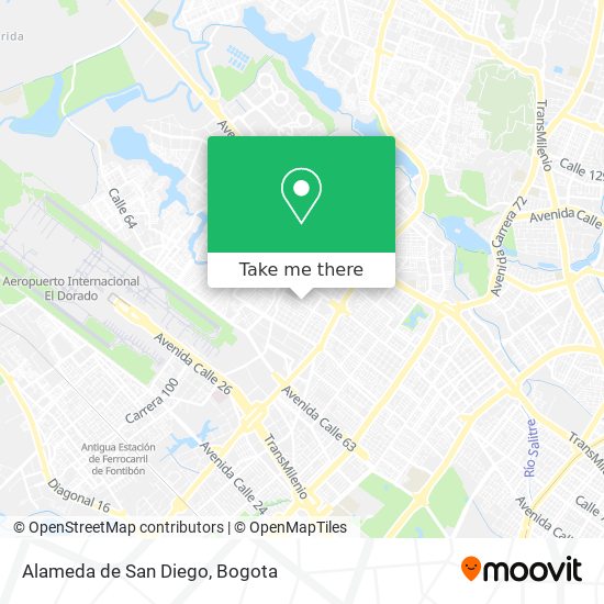 Alameda de San Diego map