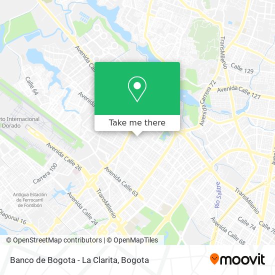 Mapa de Banco de Bogota - La Clarita