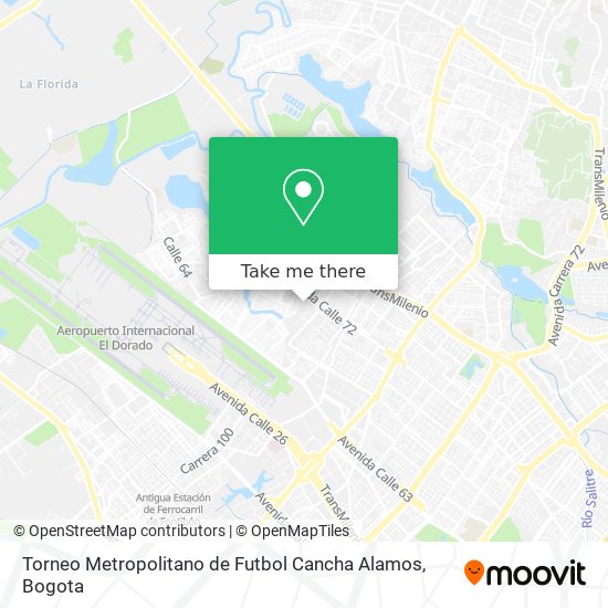 Mapa de Torneo Metropolitano de Futbol Cancha Alamos