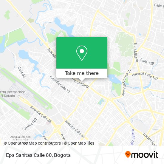 Eps Sanitas Calle 80 map