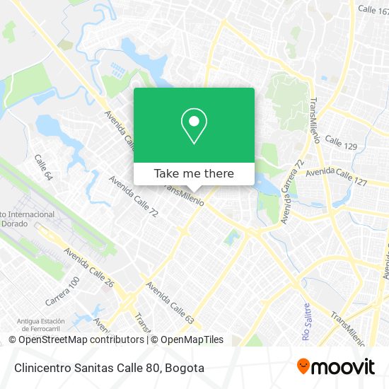 Clinicentro Sanitas Calle 80 map