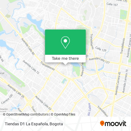 Tiendas D1 La Española map