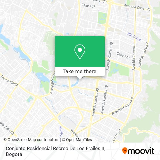 Conjunto Residencial Recreo De Los Frailes II map