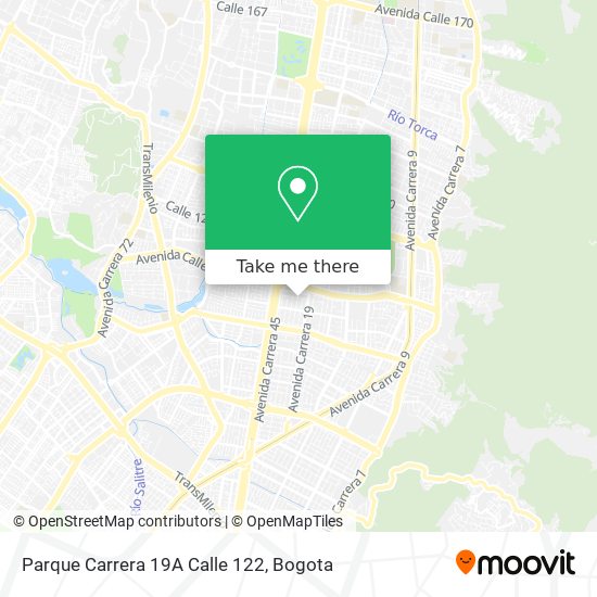 Mapa de Parque Carrera 19A Calle 122