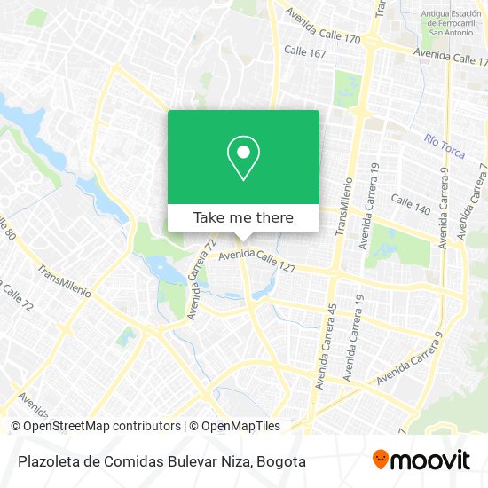 Mapa de Plazoleta de Comidas Bulevar Niza