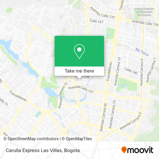 Carulla Express Las Villas map