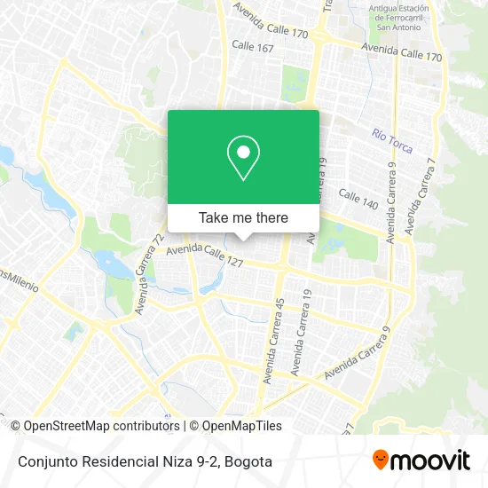 Mapa de Conjunto Residencial Niza 9-2