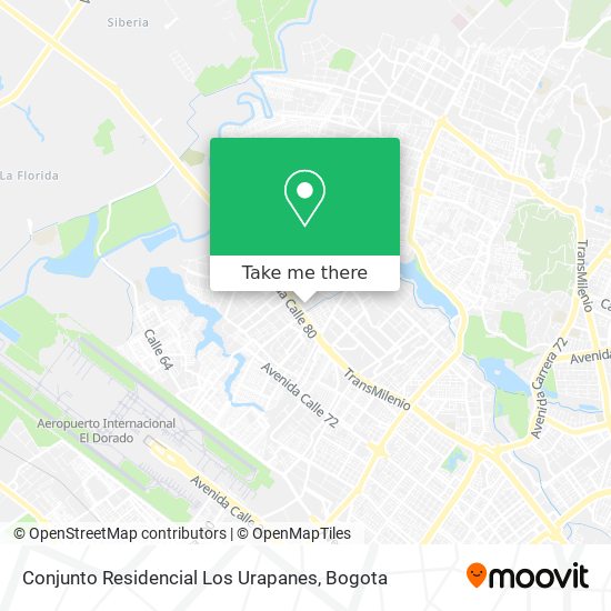 Mapa de Conjunto Residencial Los Urapanes