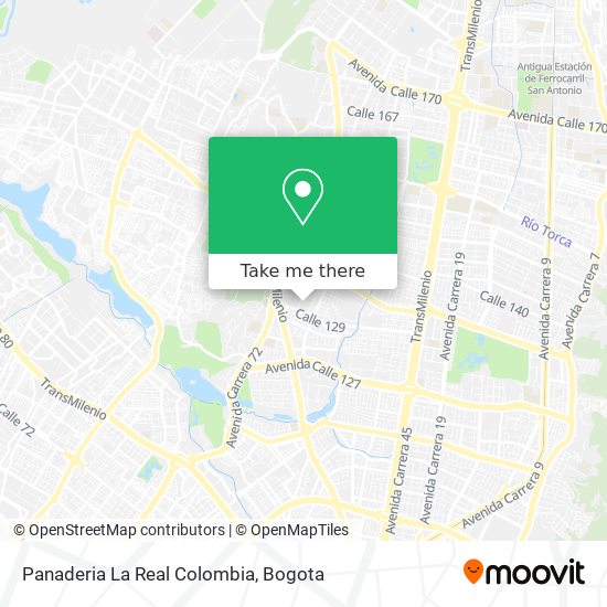 Panaderia La Real Colombia map