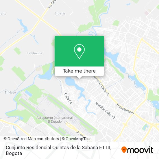 Cunjunto Residencial Quintas de la Sabana ET III map