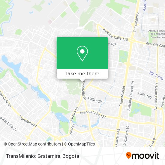 TransMilenio: Gratamira map
