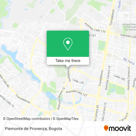 Piemonte de Provenza map