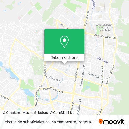 Mapa de circulo de suboficiales  colina campestre