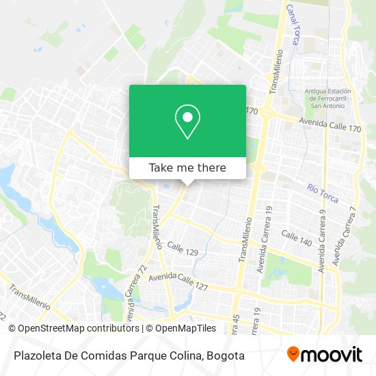 Plazoleta De Comidas Parque Colina map
