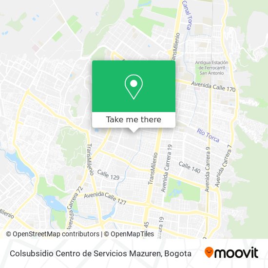 Colsubsidio Centro de Servicios Mazuren map