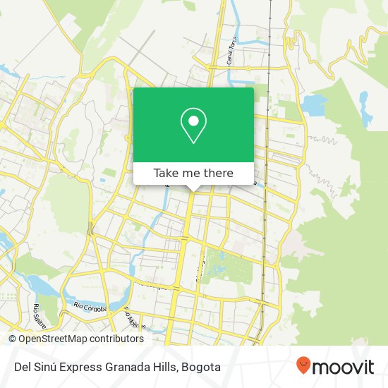 Del Sinú Express Granada Hills map