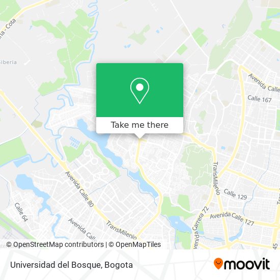 Universidad del Bosque map