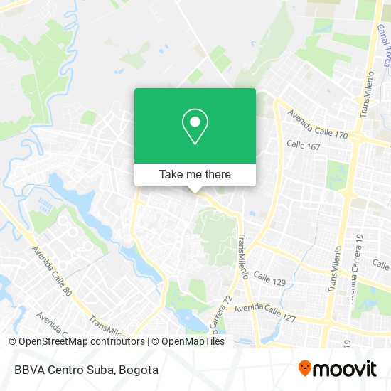 Mapa de BBVA Centro Suba