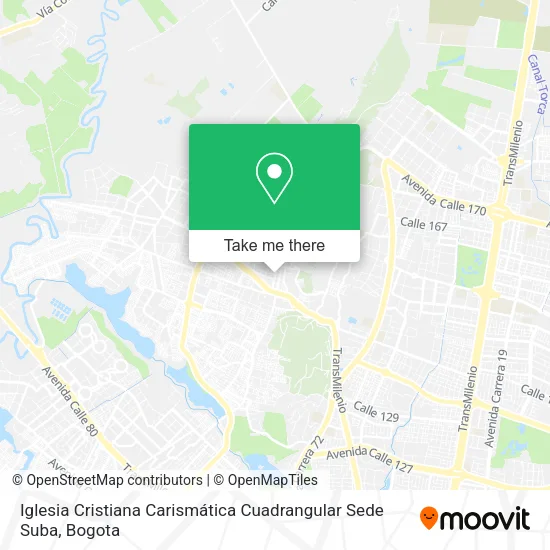 Mapa de Iglesia Cristiana Carismática Cuadrangular Sede Suba