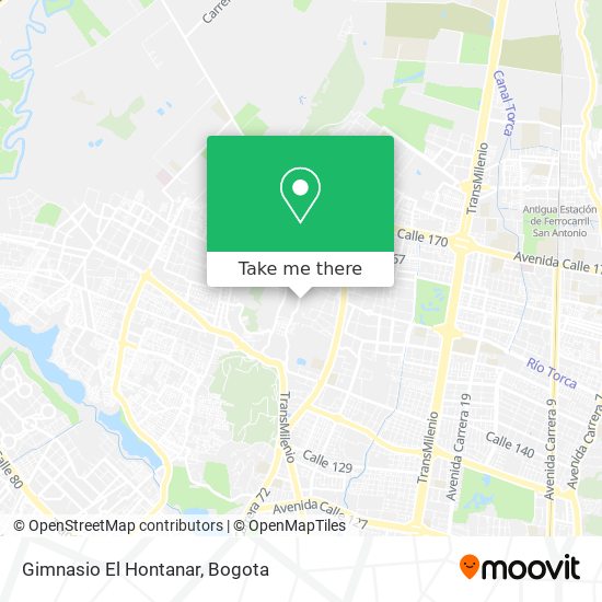 Gimnasio El Hontanar map