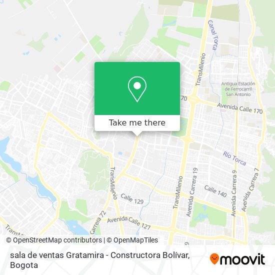sala de ventas Gratamira - Constructora Bolívar map