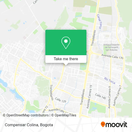 Compensar Colina map