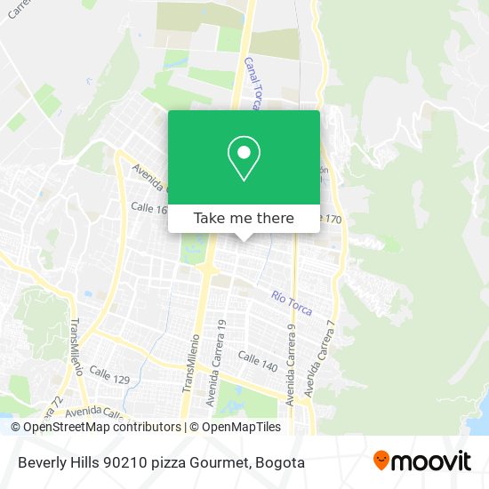 Beverly Hills 90210 pizza Gourmet map