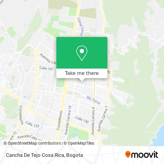 Mapa de Cancha De Tejo Cosa Rica