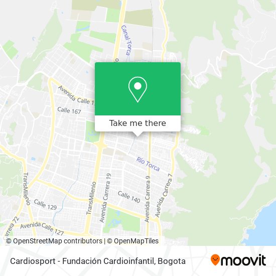 Mapa de Cardiosport - Fundación Cardioinfantil