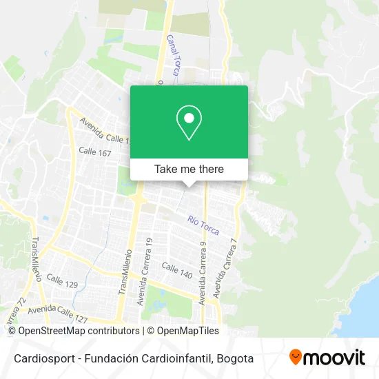 Mapa de Cardiosport - Fundación Cardioinfantil