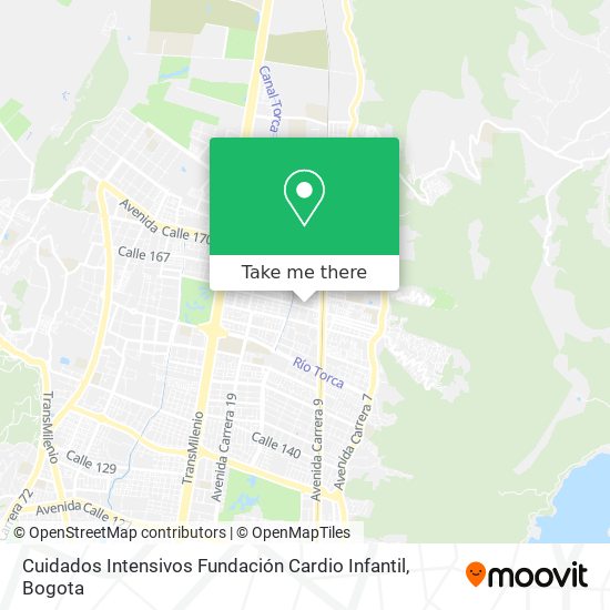 Cuidados Intensivos Fundación Cardio Infantil map