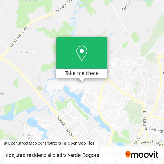 Mapa de conjunto residencial piedra verde