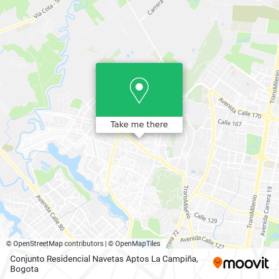 Mapa de Conjunto Residencial Navetas Aptos La Campiña