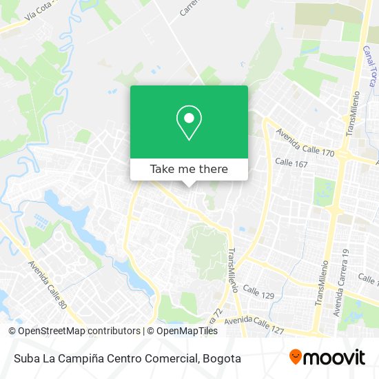 Suba La Campiña Centro Comercial map