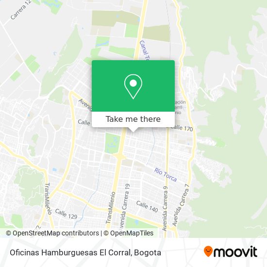 Mapa de Oficinas Hamburguesas El  Corral