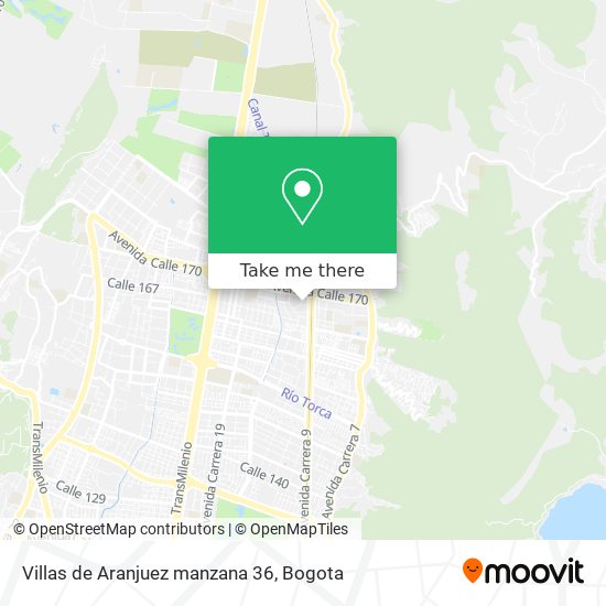 Villas de Aranjuez manzana 36 map