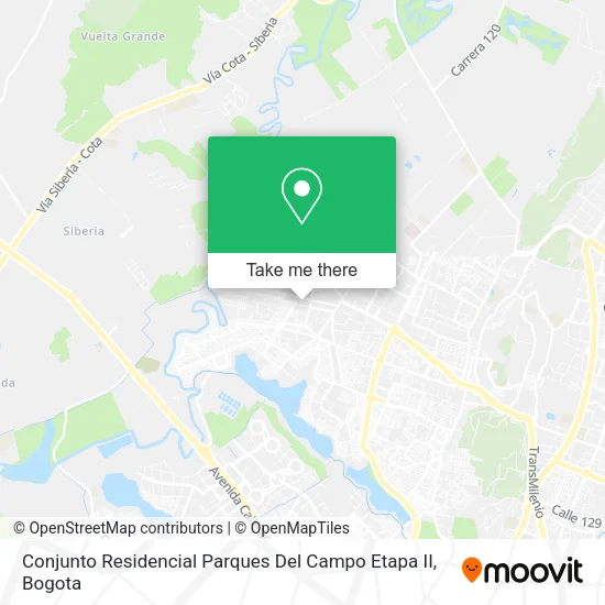 Mapa de Conjunto Residencial Parques Del Campo Etapa II