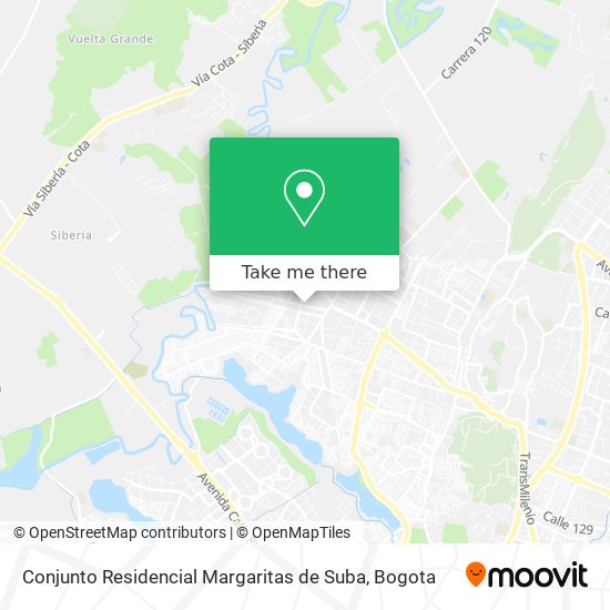 Conjunto Residencial Margaritas de Suba map