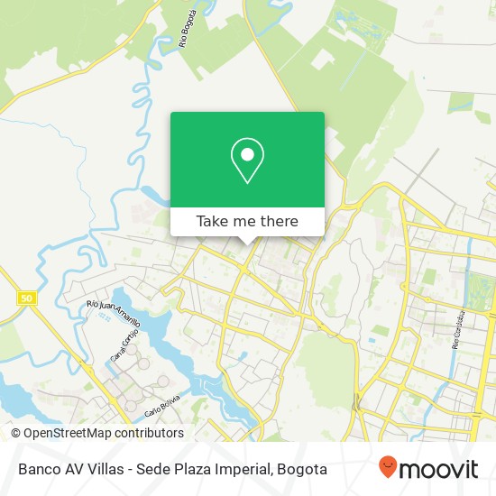 Banco AV Villas - Sede Plaza Imperial map