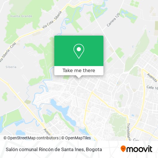 Mapa de Salón comunal Rincón de Santa Ines