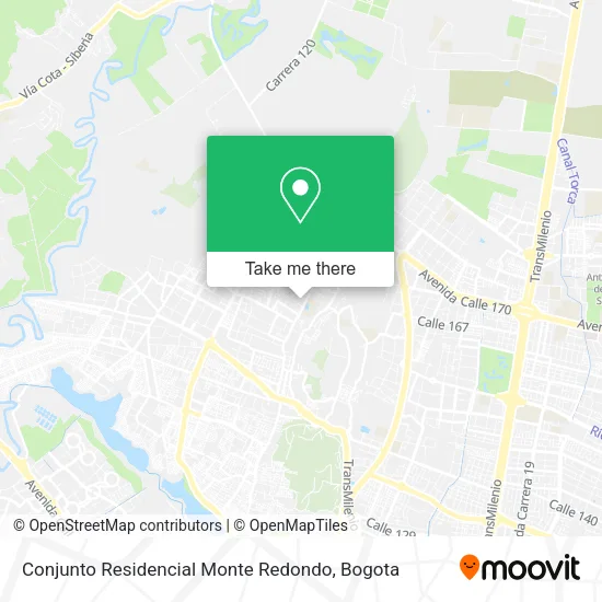 Mapa de Conjunto Residencial Monte Redondo