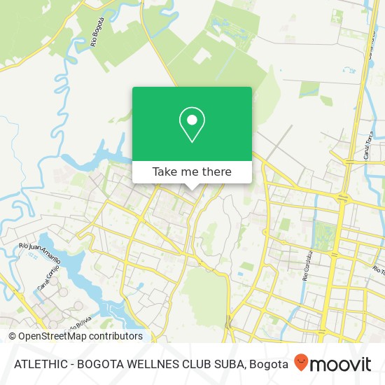 ATLETHIC - BOGOTA WELLNES CLUB SUBA map