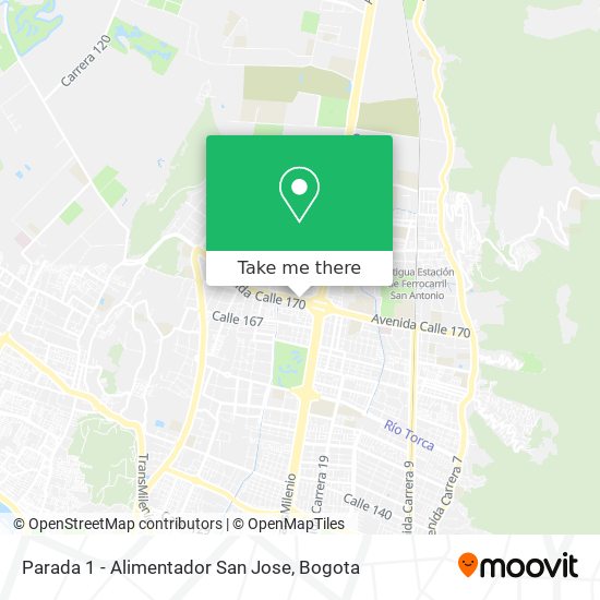 Mapa de Parada 1 - Alimentador San Jose