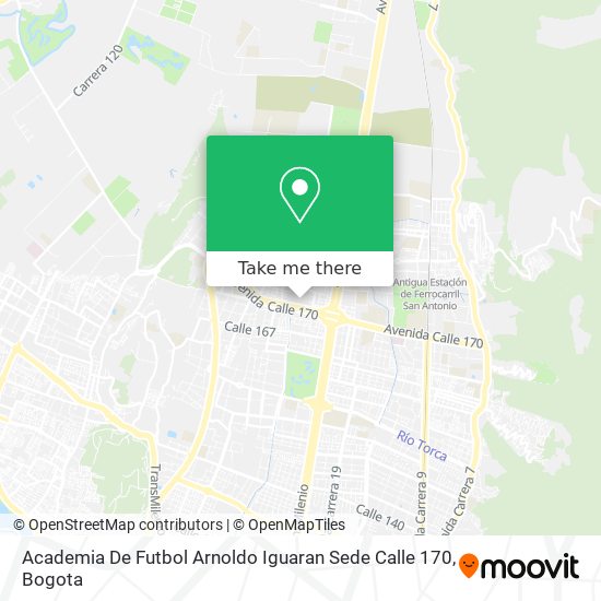 Academia De Futbol Arnoldo Iguaran Sede Calle 170 map