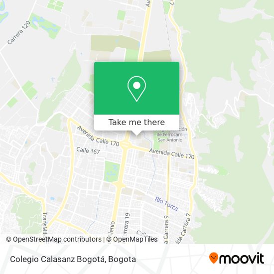 Colegio Calasanz Bogotá map