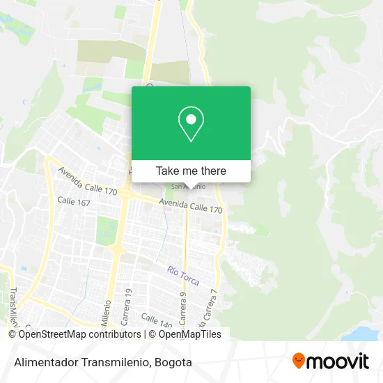 Mapa de Alimentador Transmilenio