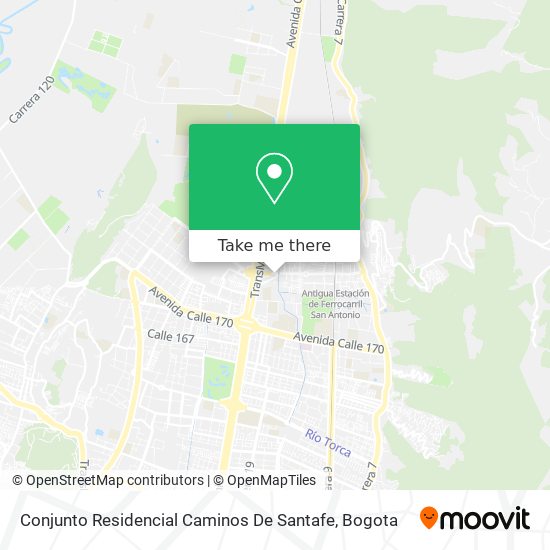Conjunto Residencial Caminos De Santafe map