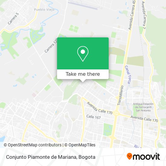 Conjunto Piamonte de Mariana map