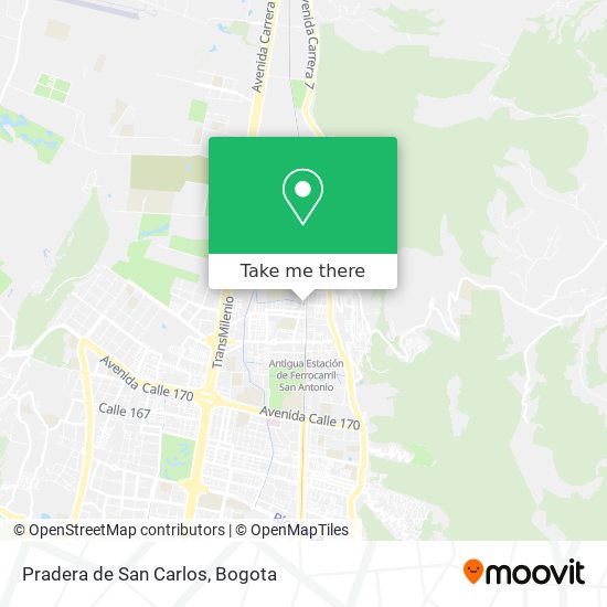 Pradera de San Carlos map