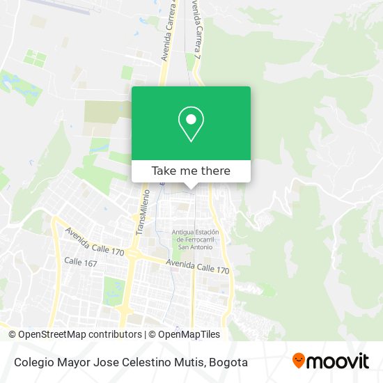 Mapa de Colegio Mayor Jose Celestino Mutis